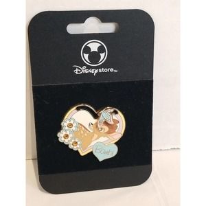Disney Store Heart Shaped Bambi With Sliding Butterfly 3D Pin - New Never Used